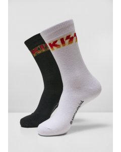 Skarpety // Mister tee Kiss Socks 2-Pack black/white