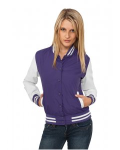 Damska  kurtka  // Urban classics Ladies Light College Jacket pur/wht