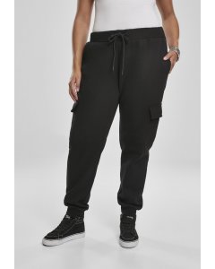 Damskie spodnie dresowe // Urban classics Ladies Cargo Sweat Pants black