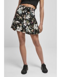 Spódnica damska // Urban classics Ladies Viscose Mini Skirt black tropical