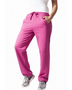 Damskie spodnie dresowe // Urban classics Loose-Fit Sweatpants fuchsia