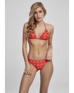 Stroje kąpielowe damskie // Merchcode Ladies Coca Cola Logo AOP Bikini red