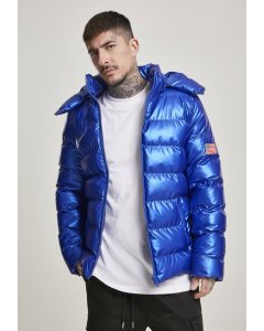 Męska kurtka zimowa // Mister Tee NASA Insignia Metallic Puffer Jacket blue
