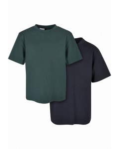 T-shirt dziecięcy // Urban Classics / Boys Tall Tee 2-Pack navy+bottlegreen