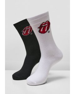 Skarpety // Merchcode Rolling Stones Tongue Socks 2-Pack black/white