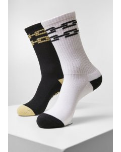 Skarpety // Cayler & Sons Chainlinked Socks 2-Pack black+white