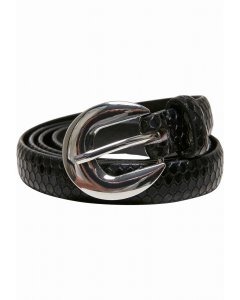 Pasek męski // Urban Classics / Snake Synthetic Leather Ladies Belt black