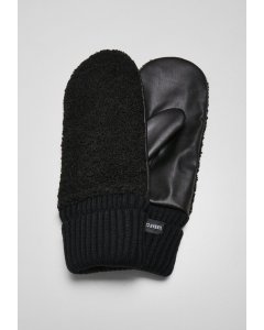 Urban Classics / Sherpa Synthetic Leather Gloves black