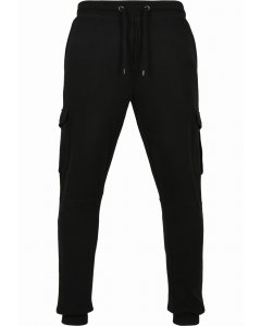 Męskie spodnie dresowe // Urban Classics Fitted Cargo Sweatpants black