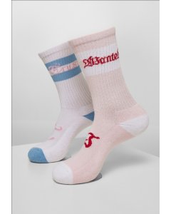 Skarpety // Mister tee Trust Wanted Socks 2-Pack lightrose/white