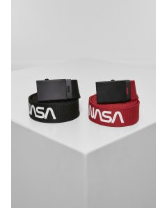 Pasek męski // Mister tee NASA Belt Pack extra long black red