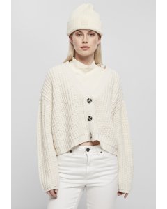 Damska bluza cardigan // Urban Classics Ladies Oversized Cardigan whitesand