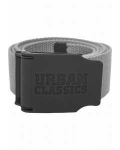 Pasek męski // Urban classics Woven Belt Rubbered Touch UC grey