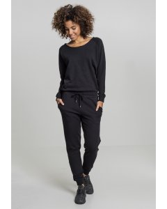 Dres kompletny // Urban classics Ladies Long Sleeve Terry Jumpsuit black