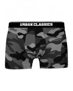 Bokserki // Urban Classics 2-Pack Camo Boxer Shorts dark camo
