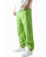 Męskie spodnie dresowe // Urban Classics Sweatpants limegreen