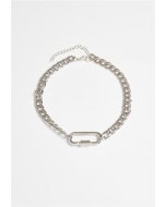 Naszyjnik // Urban Classics Fastener Necklace silver