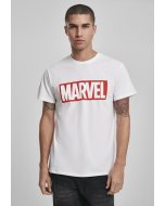 Męska bluzka z krótkim rękawem // Merchcode Marvel Logo Tee white