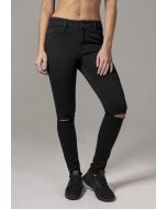 Spodnie // Urban classics Ladies Cut Knee Pants black