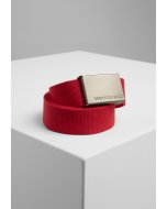 Pasek męski // Urban classics Canvas Belts red