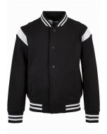 Kurtka dziecięca // Urban Classics / Boys Inset College Sweat Jacket black/white