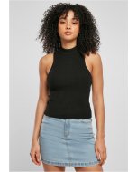 Urban Classics / Ladies Short Rib Knit Turtleneck Top black