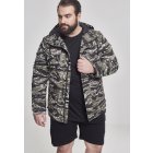 Męska kurtka zimowa // Urban Classics Tiger Camo Cotton Jacket olive/blk/wht