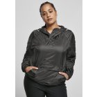Urban Classics / Ladies Transparent Light Pull Over Jacket black