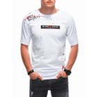 Men's printed t-shirt S1888 - white