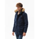 Men's winter jacket C512 - dark blue