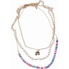 Naszyjnik // Urban Classics / Flower Bead Various Layering Necklace 3-Pack gold