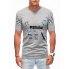 Men's printed t-shirt S1899 - grey
