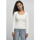 Urban Classics / Ladies Wide Neckline Sweater whitesand