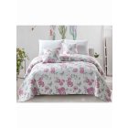 Quilted bedspread with roses Calmia A536 - white