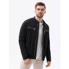 Men's mid-season quilted jacket C461 - black