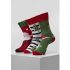 Urban Classics / Stripe Santa Christmas Socks 3-Pack multicolor