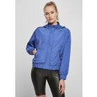 damska kurtka // Urban classics  Ladies Oversized Shiny Crinkle Nylon Jacket sporty blue