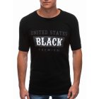 Men's printed t-shirt S1405 - black