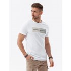 Men's printed cotton t-shirt - white V2 S1751