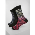 Skarpety // Urban classics Flower Socks 3-Pack black/grey/red