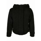 Kurtka dziecięca // Urban Classics / Girls Short Sherpa Jacket black