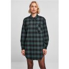 Urban Classics / Ladies Oversized Check Flannel Shirt Dress jasper/black