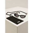 Okulary przeciwsłoneczne // Urban Classics Sunglasses Puerto Rico With Chain black