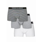 Bokserki // Urban classics Boxer Shorts 3-Pack wide stripe aop + grey + white