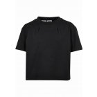T-shirt dziecięcy // Urban Classics / Girls Organic Oversized Pleat Tee black