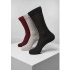 Skarpety // Urban classics Cosy Jaquard Socks 3-Pack black/grey/burgundy