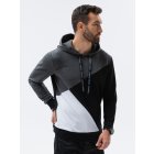 Men's hoodie B1050 - dark grey/black