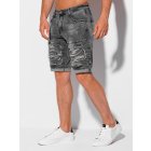 Men's denim shorts W414 - grey