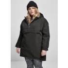 Damska  kurtka  // Urban classics Ladies Long Oversized Pull Over Jacket black