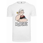 Męska bluzka z krótkim rękawem // Merchcode Merchcode Popeye Logo And Pose Tee white